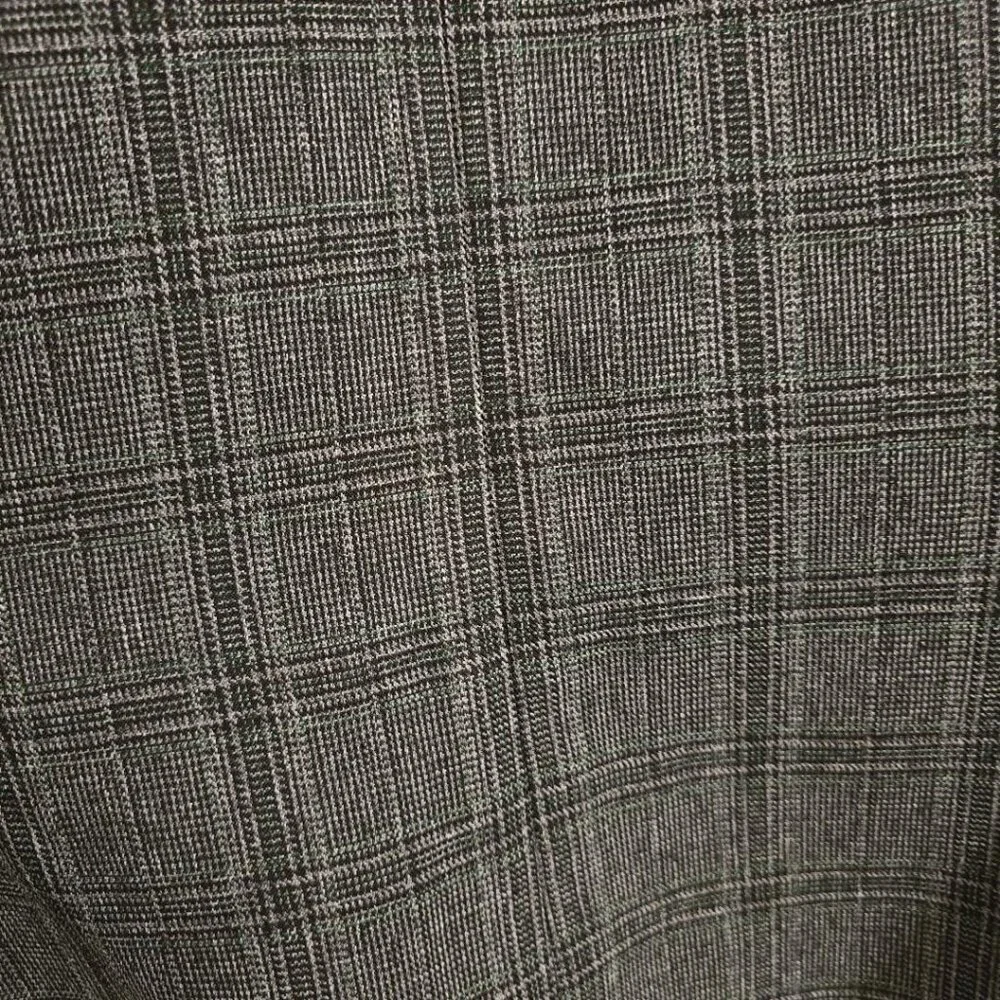 Kasper Jacket Womens Size 12 Gray /Green Long Sleeves Open Blazer Plaid - 1 hook
